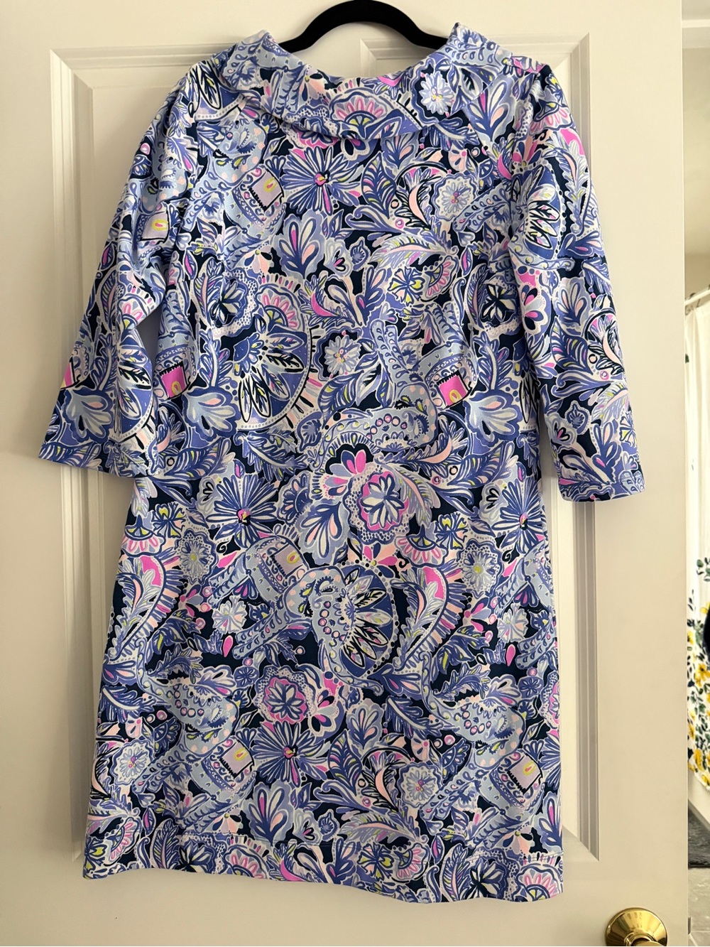 Lilly Pulitzer lavender purple and Pink Paisley Floral Shift Dress